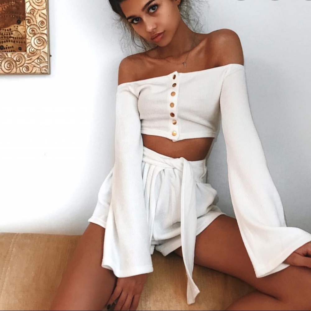 Sabo Tatia Ribbed Crop 🍇